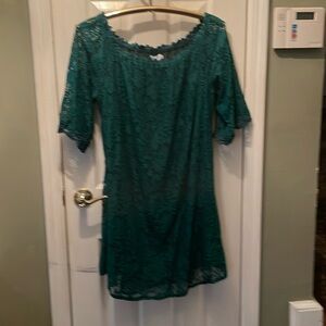 Lace off shoulder dress